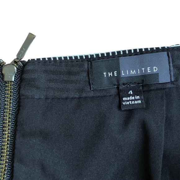 The Limited Pencil Skirt Black White Geometric Size 4 - Picture 2 of 6